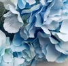 Jedwab Hortensje 48 sztuk / partia Sztuczna Pojedyncza Hortensja Krem / Różowy / Niebieski / Zielony Kolor Dla Kwiatu Ślubny