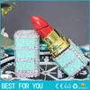 Lipstick Shaped Lighter Refillable lighter Gas Flame Lighters Rhinestone Stylish Lighter nice gift for friends