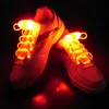 10pcs（5ペア）オレンジ色エルLED発光靴跡が照明されているネオンライトアップ靴ひも