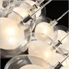 モダンなミニマリスト LED ガラスシャンデリアガラスペンダント照明ダイニングルームリビングルームペンダント照明器具 ac85265v