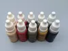 23 Unids Colores Maquillaje Permanente Kits de pigmentos micro para delineador de cejas Labio 1/2 oz Kit de Tinta Cosmética para Tatuaje