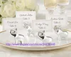100pcs Lucky in Love Elephant Place Card Holders Photo Holder Wedding Favor Party Gift Silver Free DHL Shipping