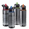 Wholesale- New Arrival Portable BPA Free Plastic Sport Bike Cycling Camping Hiking Picnic Water Bottle With Flip Straw