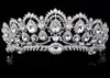 Cristalli con perline scintillanti Corone nuziali nuovo Velo di cristallo da sposa Tiara Corona Accessori per capelli Fascia per capelli Festa nuziale Tiara HT1335385764