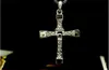 Szybki i wściekły Dominikowy Cross Chain Srebrny Naszyjniki Wisiorek Moda Biżuteria Naszyjniki Urok Christian Cross Jewellry