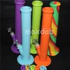 narguilés pipe à eau en silicone avec douze couleurs au choix bangs en verre tuyaux accessoires pour fumer outils dabber