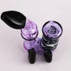 Färgglada glasrör för rökning med svart antennglasbubblor Tobaksrör Handrör Hammarrör