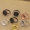 BoYuTe 20Pcs 15MM Cabochon Ring Base Setting 7 Colors Plated Adjustable Ring Blanks Bezel Tray Diy Jewelry Making7933351