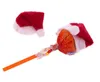 Nuevo Mini sombrero de Santa Claus Navidad vacaciones Lollipop Top Topper decoración caliente