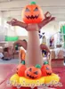 Halloween Citrouille Gonflable Monstre Arbre Fantôme Enchevêtrement 3m Hauteur Ballon Modèle Air Blow Up Tête De Citrouille Pour Jardin Et Cour