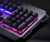 Teclados para jogos com fio USB Suporte de metal com retroiluminação Teclado multimídia Office Gamer para desktop Laptop Mechanical Touch 271v