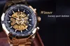 Zrezygnowanie z serii wyścigów sportowych szkielet ze stali nierdzewnej Czarna złota tarcza najlepsza marka luksusowe zegarki Mężczyzn Automatyczny zegar zegarowy Men302v