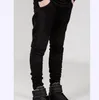 Fashion 2016 Hot Stretch Slim Fit Rakbyxor Pläterad Runway Biker Jeans Män Vit / Kaki / Svart / Grå / Blå Bottoms Mens 28-38