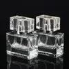 100PCS 30ml High Quality Square Glass Perfume Bottle Clear Glass Spray Bottle Empty Fragrance Packaging Bottle Refillable