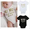 Lindo 2016 Nuevo Verano Bebé Letras Impreso Mamelucos Infant Boy Girl Mameluco de Manga Corta Niño Mono Bebés Recién Nacidos Onesies Niños de Una Pieza