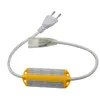 AC220V voeding Stroom plug voor 120LEDS / M 220V SMD 5730/5630 LED Strip Wit Warm Wit Dimbaar Flexibel Tape Light