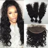Brazilian Human Hair Water Curly Lace Frontal With Hair Bundles 4Pcs/Lot 13x6 Ear To Ear Full Lace Frontals With Hair Weaves