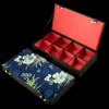 High Quality 6 8 9 12 15 Grid Multi Gift Box Wood Wrist Watch Jewelry Display Slot Case Box Chinese Silk brocade Decorative Packaging Boxes