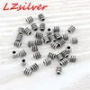 MIC 500pcs Antique Silver Zinc Alloy Spiral tube beads Spacer Bead Findings 3.5x 4.8mm DIY Jewelry D22