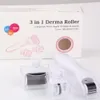 3-in-1-Kit Derma Roller Titanium Micro Needle Roller 180/600/1200 Nadeln, Hautpflegeset für Falten, Narben, Aknenarben, Cellulite-Behandlung