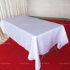 5pcs Haute Qualité Blanc Polyester Dobby Table Chiffon Pour Fleur De Mariage Motif Décoratif Table Nappes Rectangulaire 130 cm * 200 cm