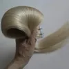 613 Bleach Blonde Бразильская Virgin Hair Tape в наращиваниях человеческих волос 100 г 40шт.