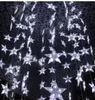 4Mx0.7M عيد الميلاد أضواء عطلة رتبت الخماسية النجوم فانوس سلسلة نجمة LED الستار أضواء