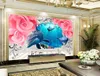 Europejskie Róże Delfiny Niestandardowe 3d Mural Tapeta 3D Salon TV Tło Bedroom Wall Papers Home Decor