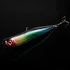 6 Renk Üst Poppers Balık Yem Balıkçılık Lures Yüzer Popper Poper Cazibesi Kanca Yemler Crankbait Mücadele 15.7g 10.5 cm