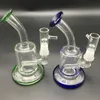 Design Mini bong Oil Rigs Glass bongs Ash Catcher Hookahs Inline Percolator Water Pipe 14MM Joint