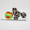 Pour Bongs 6 IN 1 Gr2 Titanium Nail Tool Set Clous en titane Domeless avec Carb Cap Tool Slicone Jar Container