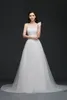 Sweet Strapless Garden Dresses Lace Top Soft Tulle Beach Summer Cheap Wedding Gowns Robe Cps762 329 329