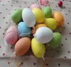 20pcs/lot Free Shipping Wholesale 6x4cm plastic easter eggs decoration Happy Easter Day Egg DIY easter gift For Children