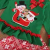 Enfants Noël Pyjamas Filles Vêtements Ensembles Tenues De Bande Dessinée Hauts À Manches Longues + Pantalon Floral Deux Pièces Costume Enfants Vêtements Automne Bébé Vêtements