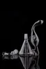 Shisha Mini Pocket Glasbongs Dickes Glas Wasserrohr Dual Bubble 2 Funktion Recycler Bohrinseln Bong