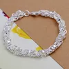 Fashion women's 925 silver plate Bracelet 8 pieces a lot mixed style, heart ball feather sterling silver plated Charm Bracelets DFMB3