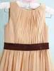 Custom Made Champagne Long Junior Bridesmaid Dresses Jewel A Line Pleated Waist With Sashes Cheap Formal Party Prom Gown