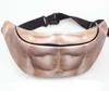 5pcs populaire 3D imprimé PU Dadbag Muscle Fat Belly Pattern Pockets 1L Capacité Gadgets pour Garçon Homme