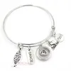 Neuankömmling Großhandel Jesus Armbänder Snap Schmuck Christlicher Glaube Inspirierende Charms Ich liebe Jesus Armbänder Armreifen für Frauen Geschenk