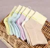 11367 Baby Barn Socks Solid Color Mesh Summer Bamboo Fiber Girls Socks Children Socks