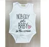 Cute Baby Summer Pagliaccetti 2016 New Infant Bianco Senza maniche Lettere Stampate Tute Bambino 100% Cotone Pagliaccetto Neonato Onesies di un pezzo