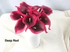 21 kleuren Real Touch 15 "Kunstmatige Calla Lily Flower Bouquet Turquoise Mini Calla Lily Bruids Boeket Bruiloft Decoratie