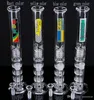 Newest glass Bong water pipe 12" inches Straight pure glass TreePerc water pipe with three Honeycomb Tire Percolator