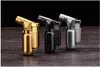 Metal Butan Torch Jet Lighter Metal Windproof Flame Cigar Lättare Refillerbar Gas DHL Gratis