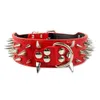 Spiked Studded Leather Dog Collars Wide Cool Sharp 1524quot For Medium Large Breeds Pitbull Mastiff Boxer Bully 4 Sizes8482010