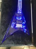 Ny ankomst Full LED Light Electric Guitar Flying V Electric Guitar Acrylic Guitar9457532