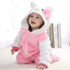 Primavera Otoño Ropa de bebé Ropa de bebé de franela de franela Niño y niña Mono de animal de dibujos animados Ropa de bebé de mamelucos para bebés 8 Estilo selecto