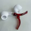 Classical Meerschaum Sepiolite Smoking Pipe Tobacco Cigarettes Cigar Hand Filter Pipes Holder 140mm length Accessories Tools