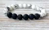 SN1060 Nytt mode Howlite lava armband kvinnor yoga mala pärlor armband chakra meditation smycken bästa gåva