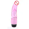 Soft Jelly Crystal Multispeed Étanche Réaliste Gode Vibromasseur Pénis Puissant G Vibe Vibromasseurs pour femmes produit sexuel